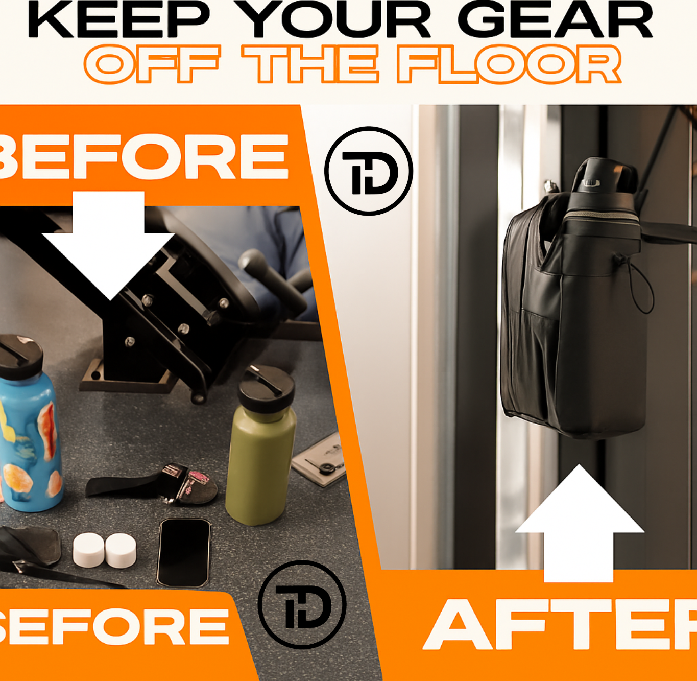 TD Magnetic Gym Bag, Strap Included